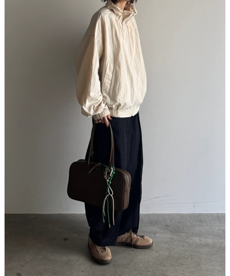 gather stand collar track jacket / 2color | F A