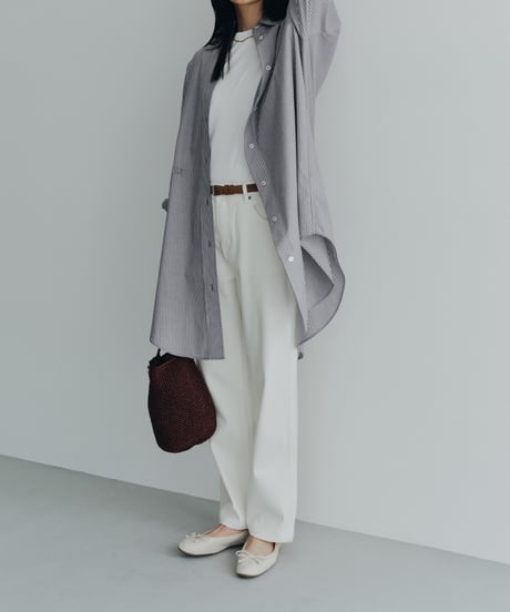 【FINE】straight white denim pants/3size