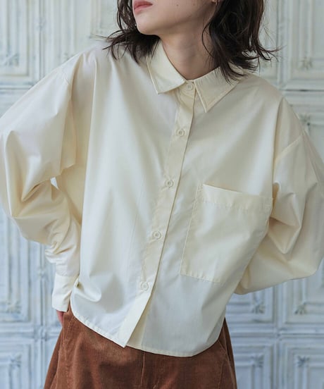 cropped design shirt/3color