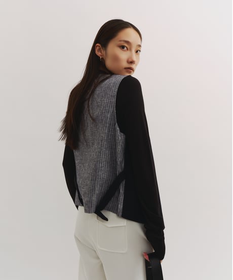 【FINE】dual fabric vest（セットアップ対応）