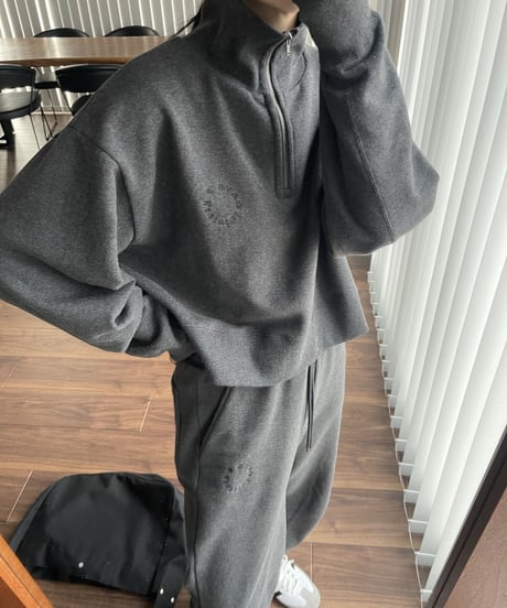 half zip sweat（japan made)（set up対応）/3colors