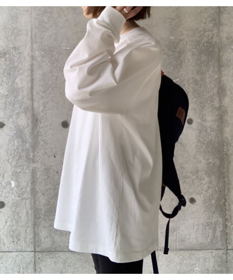 raglan sleeve cotton long cut sew/3color