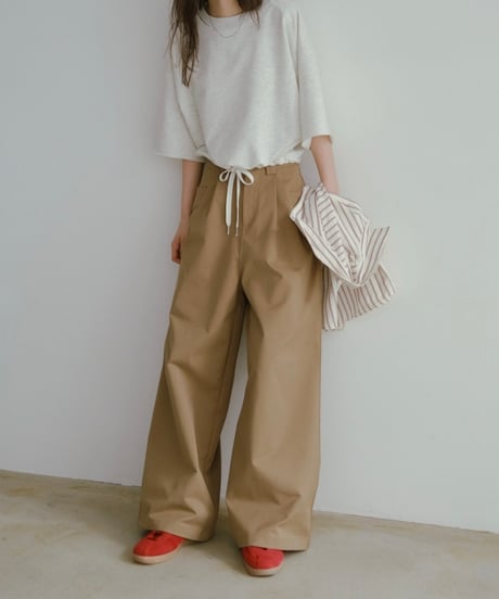 drawstring sweat tee／3color