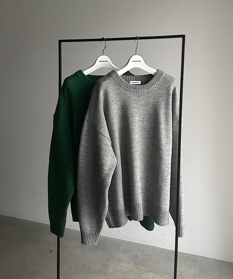 wool blend loose knit/2color | F A S H I R U