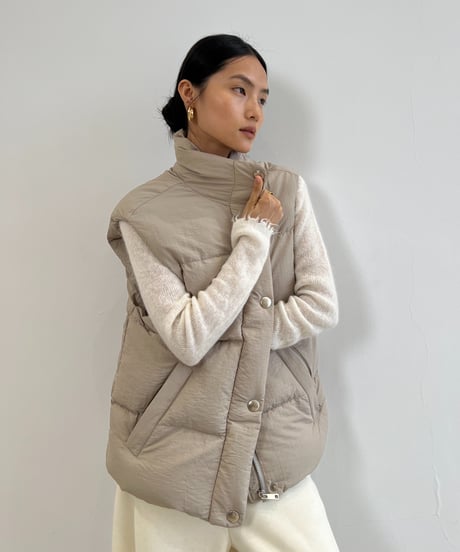 【FINE】white goose down vest