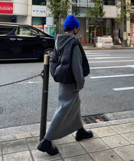 hoodie volume knit OP/2color