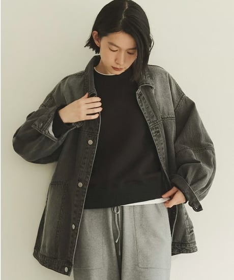 gradation denim jacket/2color