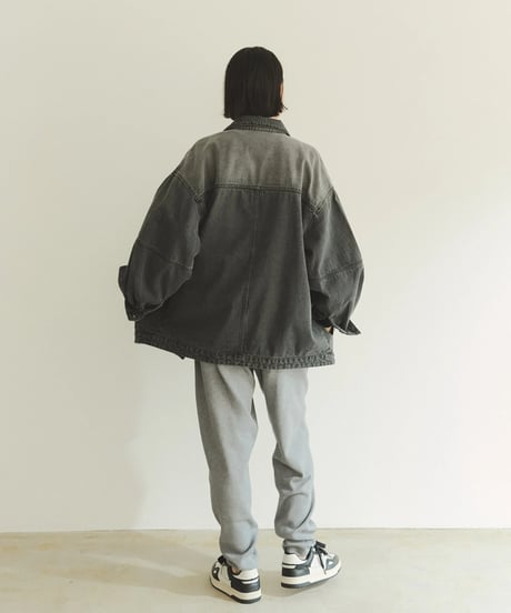 gradation denim jacket/2color