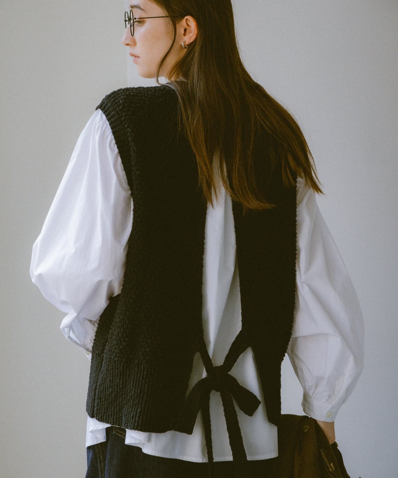 ローブブラン　ニットベストSide cable knit Vest Side cable knit Vest – L'AUBE BLANC