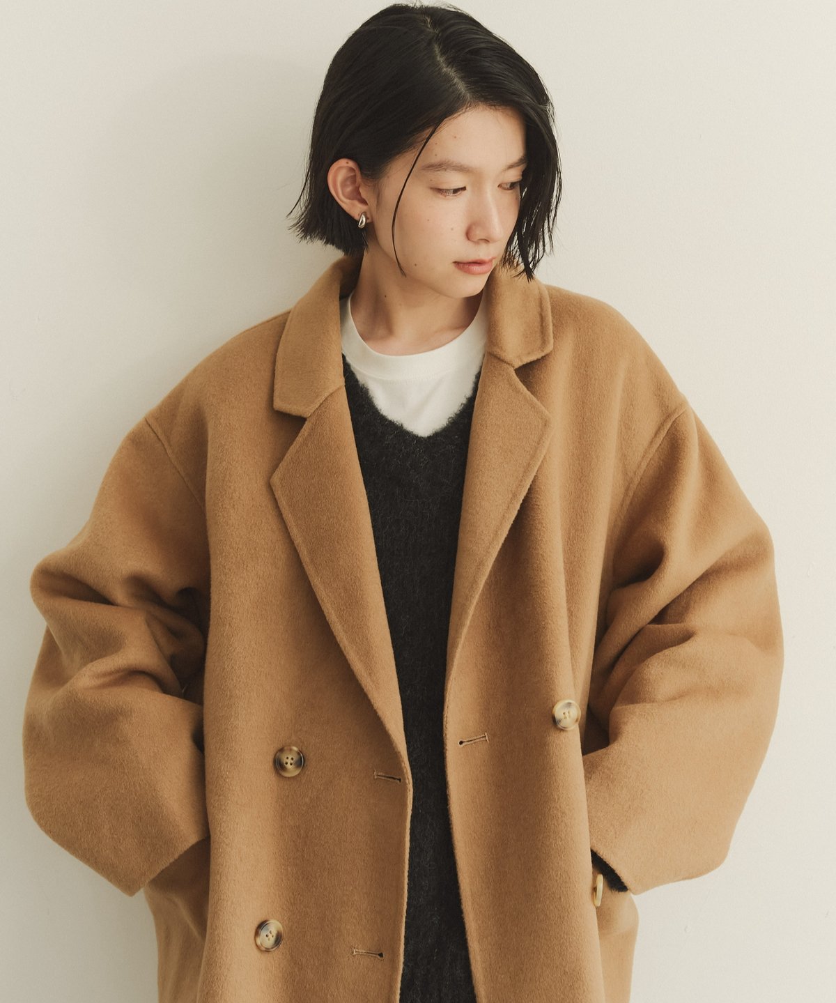 タグ付き新品】fashiru ウールブレンドダブルフェイスコート