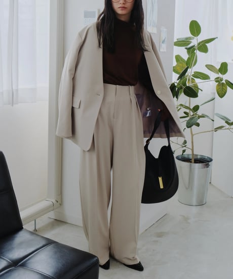 wide tuck slacks / 2color（セットアップ対応）