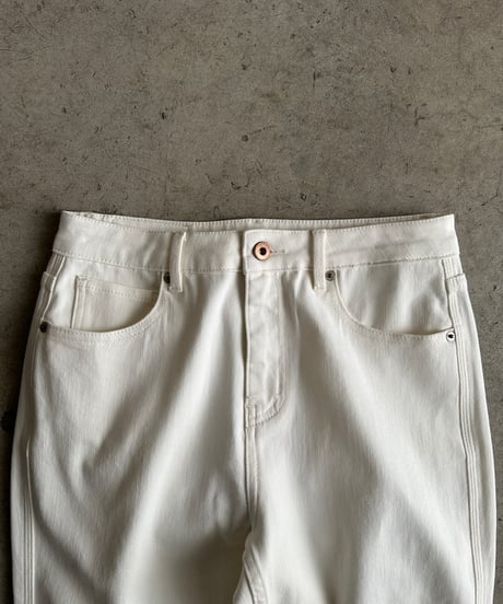 【FINE】straight white denim pants/3size