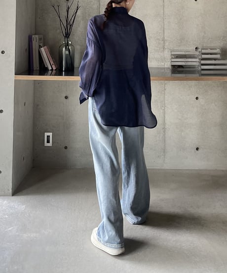 soft sheer blouse/2color