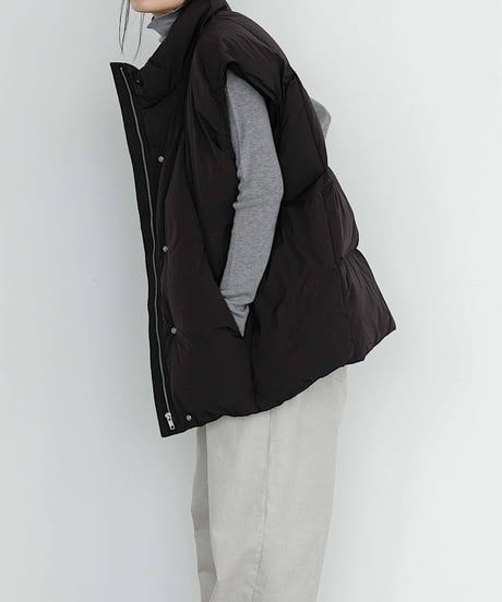 middle down vest/3color