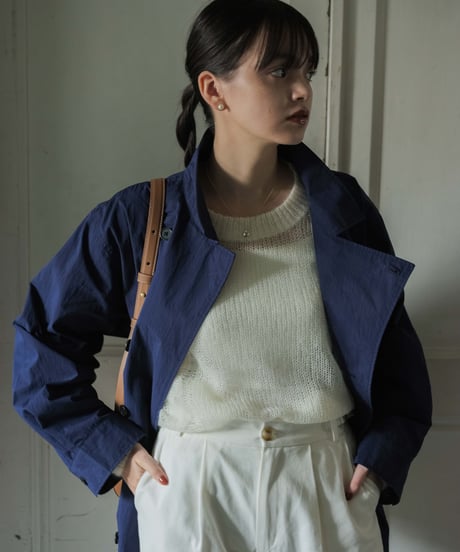 stand collar coverall/3color