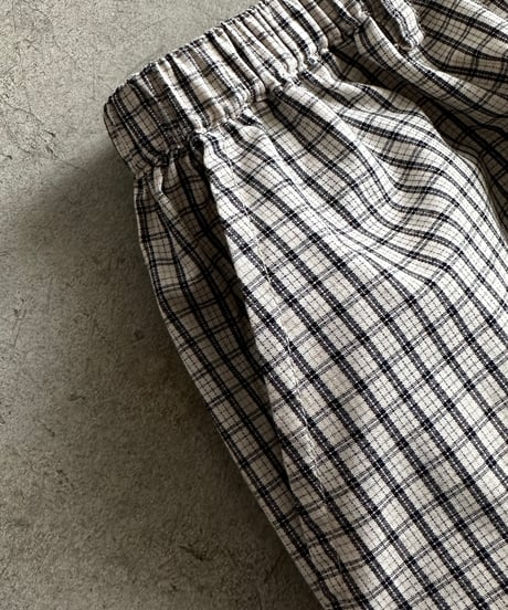 gingham check easy pants