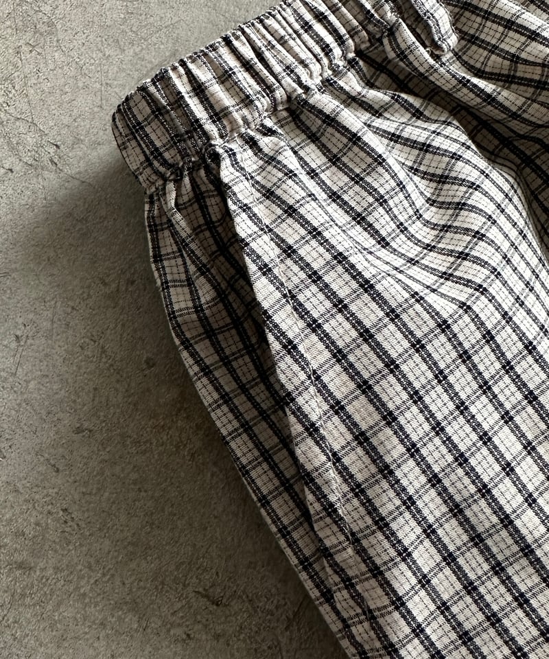 gingham check easy pants | F A S H I R U