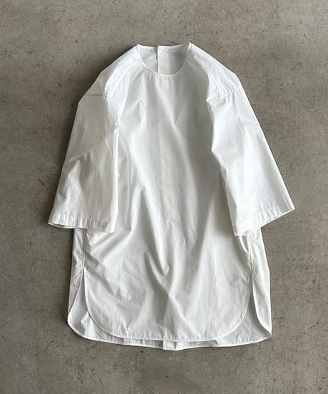 【FINE】back button tunic shirt