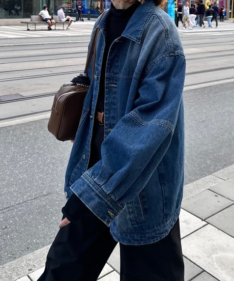 gradation denim jacket/2color