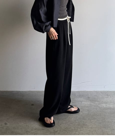 layered waist sweat pants/3size
