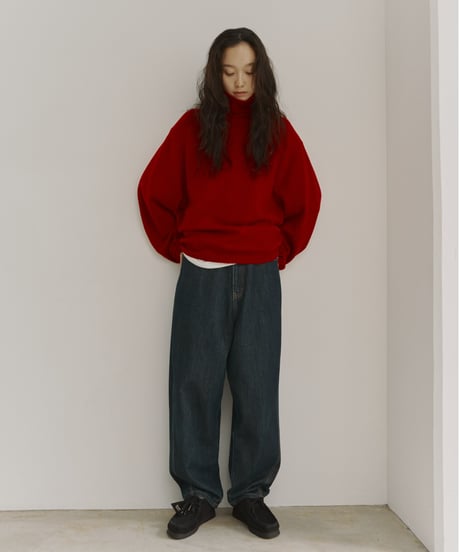 curve denim pants/2color/2size（setup対応）