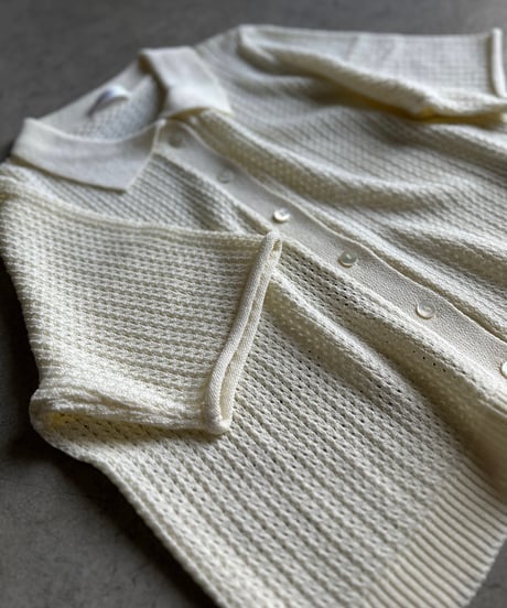 mesh polo knit shirts/2color