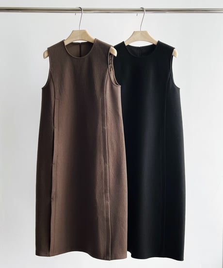 【FINE】wool no-sleeve dress/2color