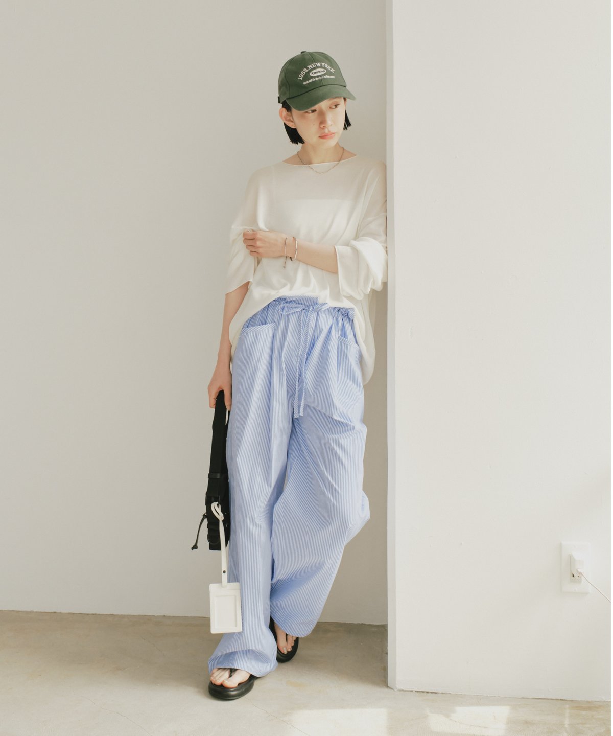 stripe easy pants | F A S H I R U