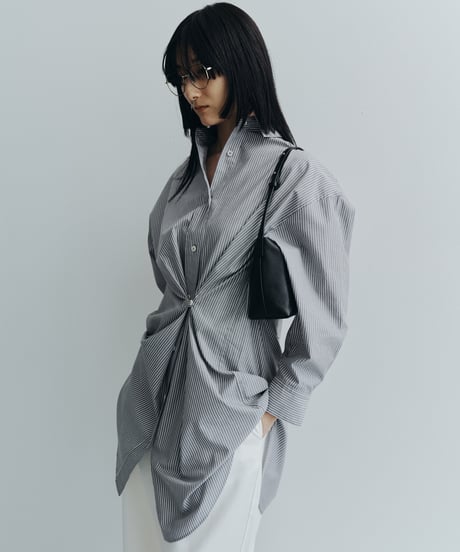 【FINE】center twist gather shirt OP