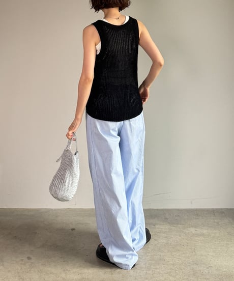 stripe easy pants