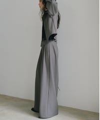 4 tuck drape slack（セットアップ対応)/2size/2color