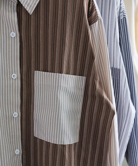 cropped design shirt/3color