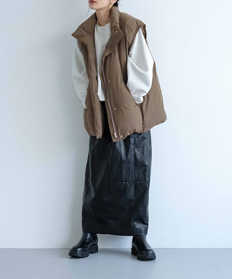 middle down vest/3color