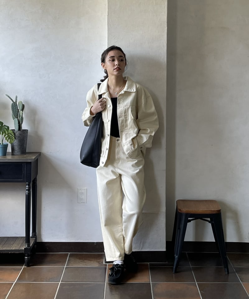fashiru oversized denim jacket ネイビー oversized denim jacket/2color（setup対応） | F A S