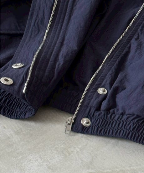 drawstring collar blouson / 2color