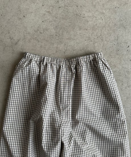 gingham check easy pants