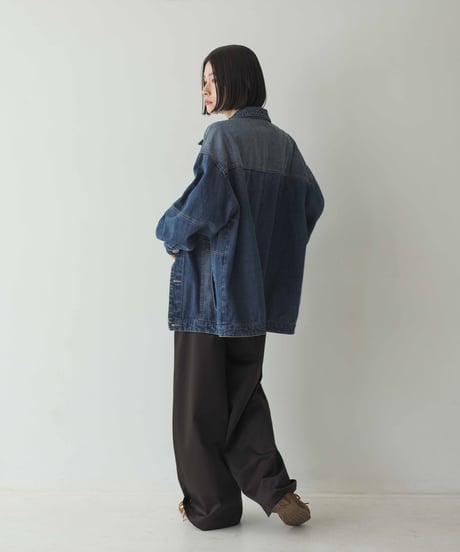 gradation denim jacket/2color