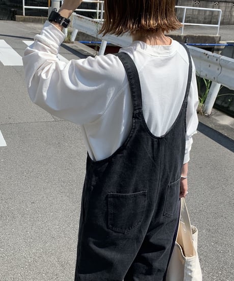 raglan sleeve cotton long cut sew/3color