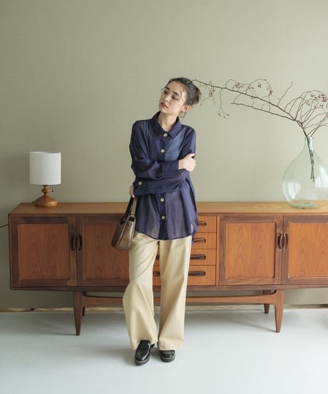 soft sheer blouse/2color