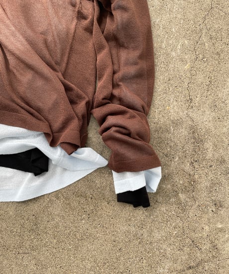 sheer polo knit shirt (long sleeve)
