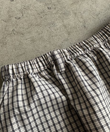 gingham check easy pants