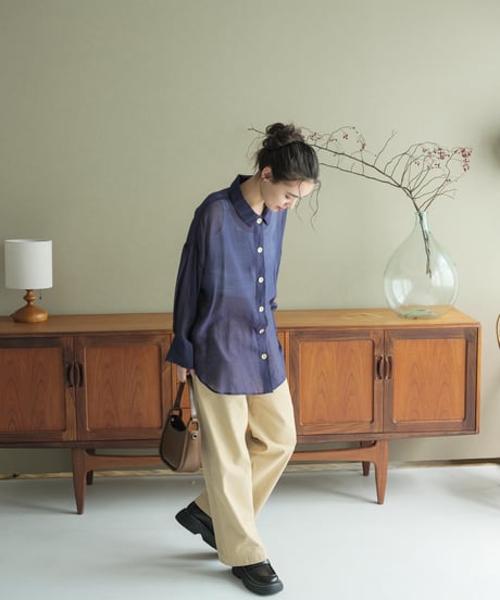 soft sheer blouse/2color