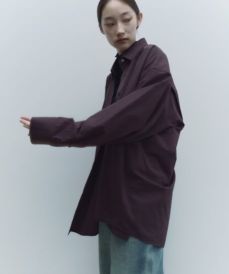【FINE】typewriter dress over shirts/2color