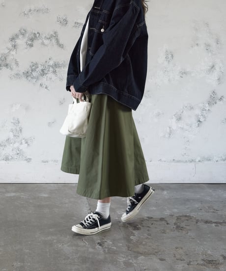 chino flare skirt/3color