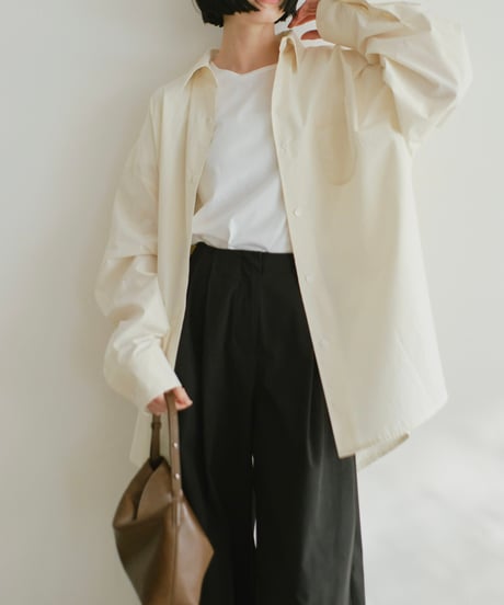 oversize shirt （white/yellow/pink）/3color