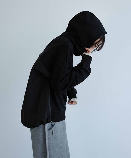 back switching sweat hoodie/2color