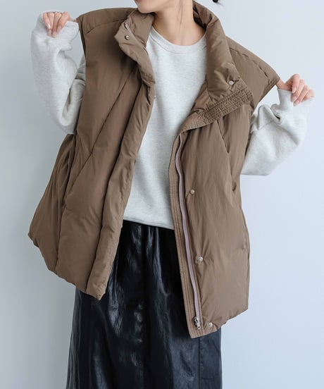middle down vest/3color