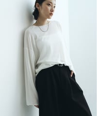 【FINE】sheer drape long sleeve/2color
