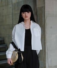 nylon cropped shirt/2color