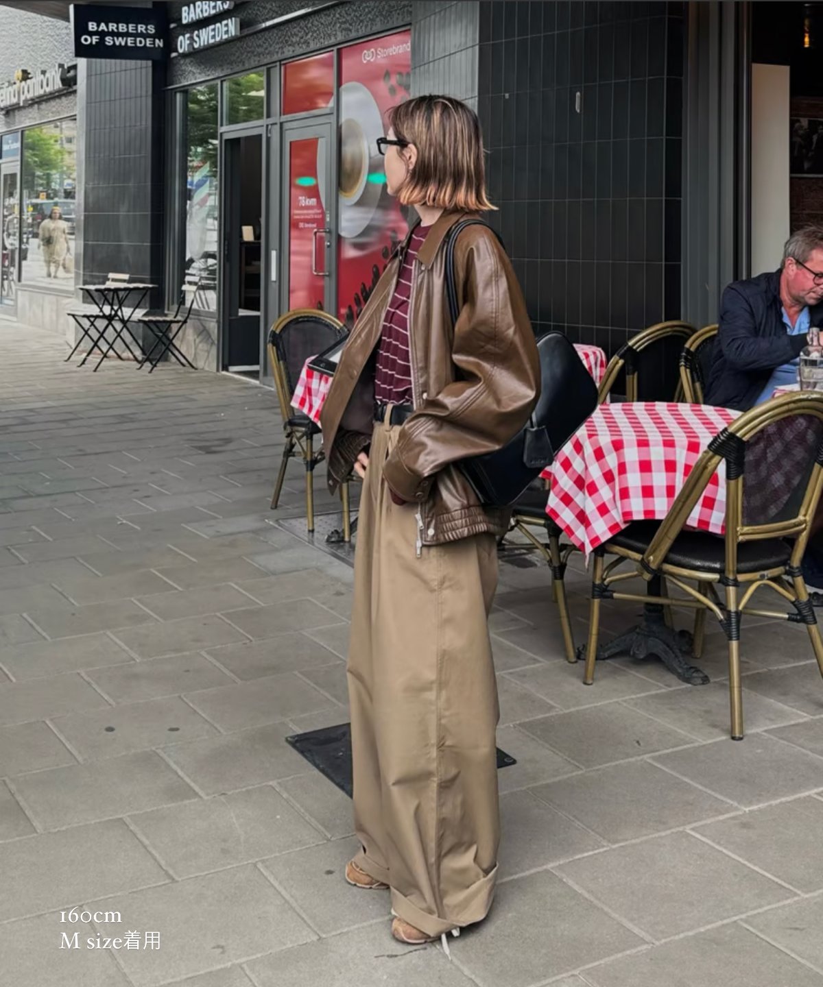 FASHIRU wide chino slacks Mサイズ brown wide chino slacks/3size/3color | F A S H I R U